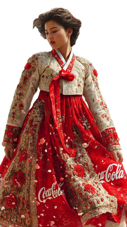 Korean Hanbok Portrait V2 Vinyl Car Decal Sticker – Waterproof & UV-Resistant 8"