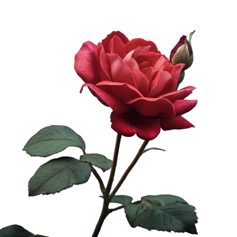 Red Rose Vinyl Car Decal Sticker – Waterproof & UV-Resistant 8"