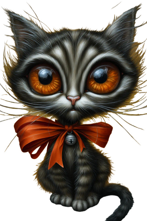 Happy Tabby Kitten Vinyl Car Decal Sticker – Waterproof & UV-Resistant 8"