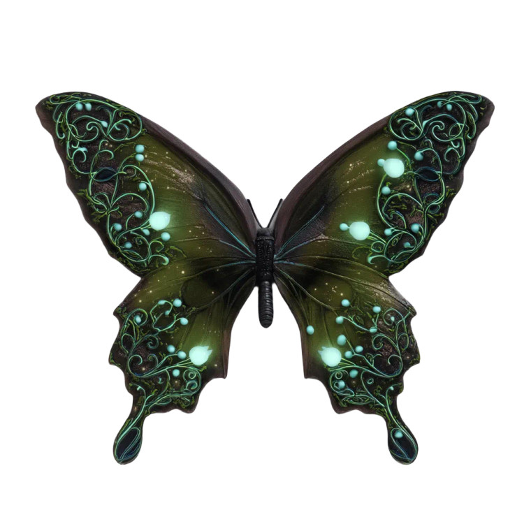 Glowing Butterfly Wings Vinyl Car Decal Sticker – Waterproof & UV-Resistant 8"