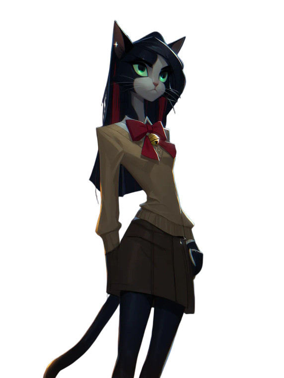 Anthropomorphic Cat V2 Vinyl Car Decal Sticker – Waterproof & UV-Resistant 8"