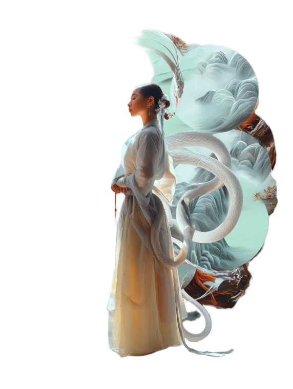 Hanfu On Snake Vinyl Car Decal Sticker – Waterproof & UV-Resistant 8"