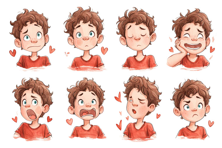 Emoticon Boy Vinyl Car Decal Sticker – Waterproof & UV-Resistant 8"