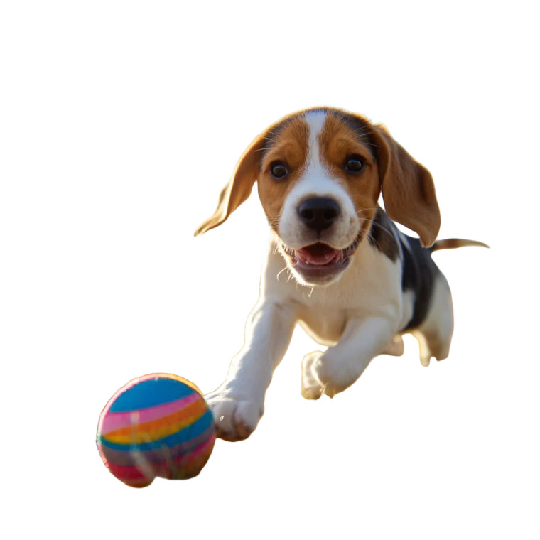 Joyful Beagle Puppy Vinyl Car Decal Sticker – Waterproof & UV-Resistant 8"