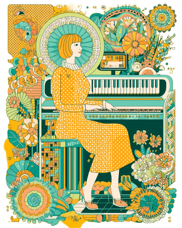 Psychedelic Matisse Woman Vinyl Car Decal Sticker – Waterproof & UV-Resistant 8"