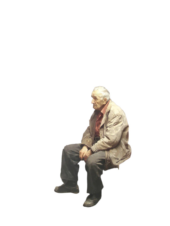 Lonely Old Man V2 Vinyl Car Decal Sticker – Waterproof & UV-Resistant 8"