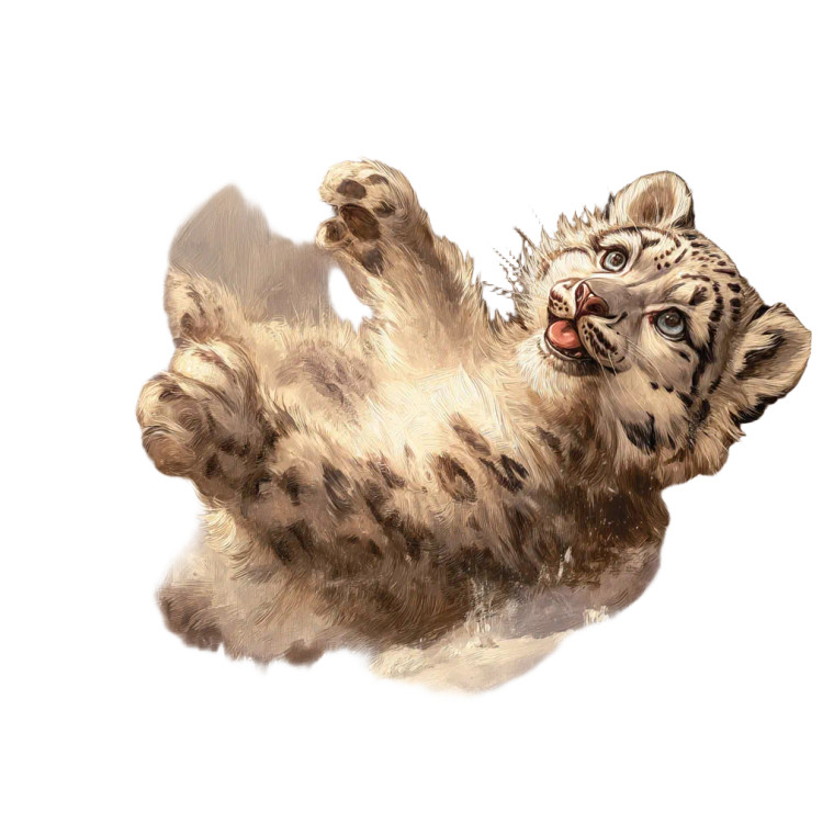 Baby Snow Leopard Vinyl Car Decal Sticker – Waterproof & UV-Resistant 8"