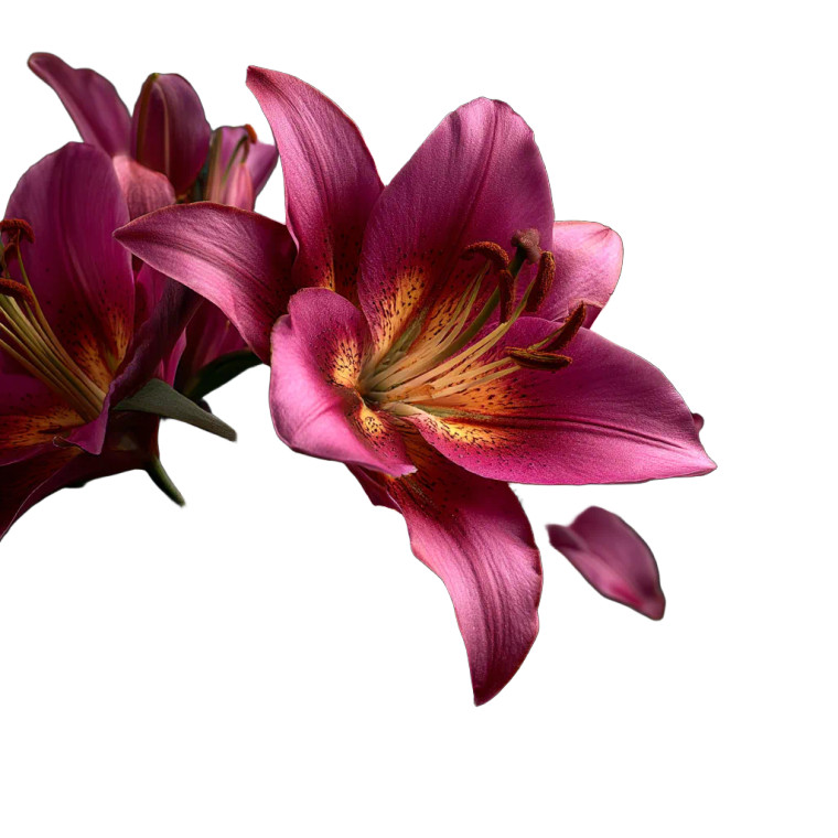 Vibrant Pink Lily Vinyl Car Decal Sticker – Waterproof & UV-Resistant 8"