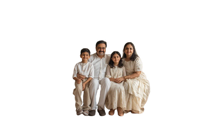 Indian Family Together Vinyl Car Decal Sticker – Waterproof & UV-Resistant 8"