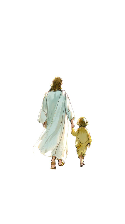 Jesus And Child V3 Vinyl Car Decal Sticker – Waterproof & UV-Resistant 8"