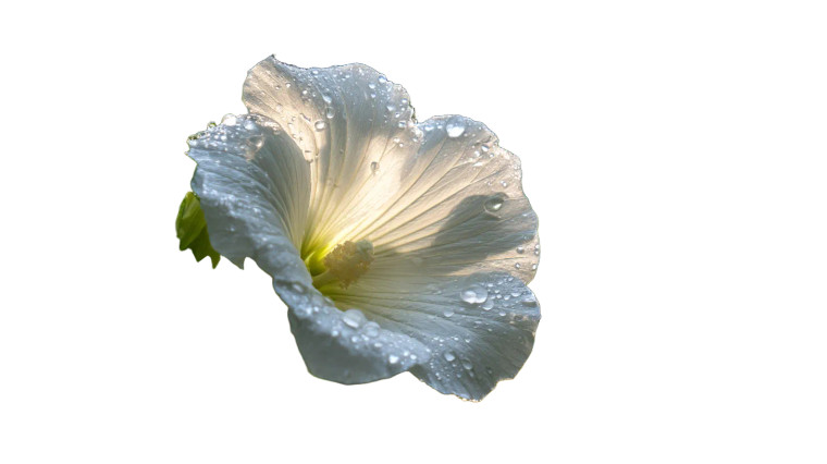 Glistening White Blossom Vinyl Car Decal Sticker – Waterproof & UV-Resistant 8"