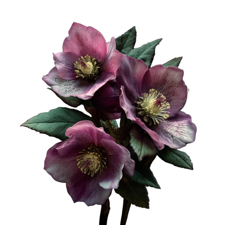 Helleborus Bloom Vinyl Car Decal Sticker – Waterproof & UV-Resistant 8"