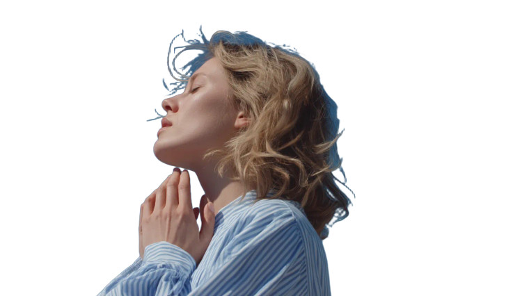 Melancholic Blonde Woman V3 Vinyl Car Decal Sticker – Waterproof & UV-Resistant 8"