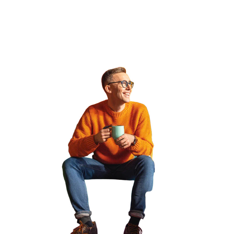 Joyful Man Retro Vinyl Car Decal Sticker – Waterproof & UV-Resistant 8"