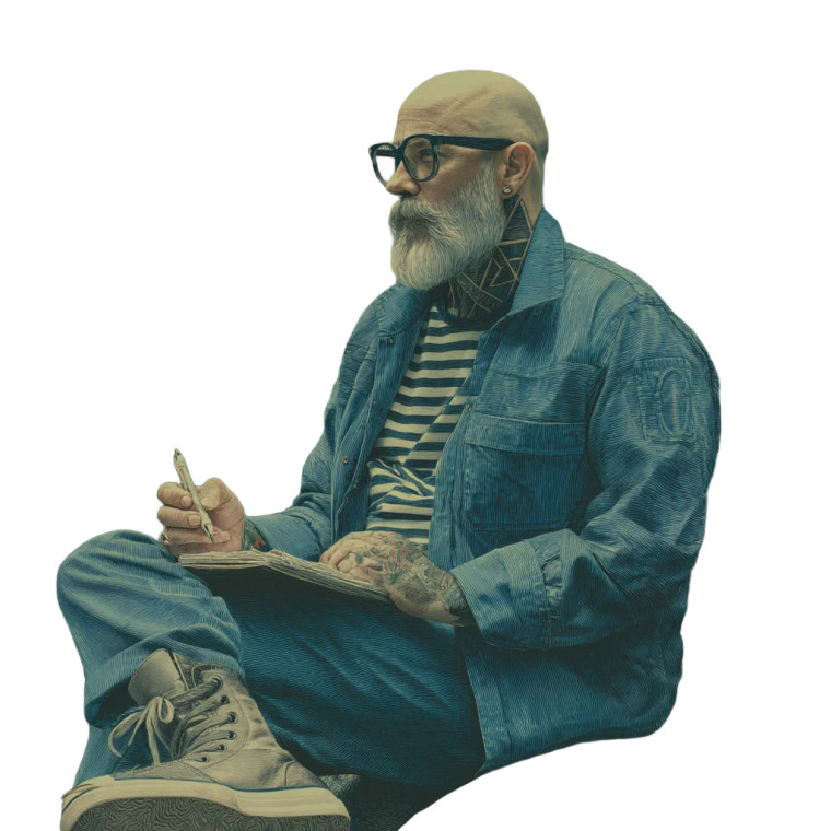 Portrait Of Man V4 Vinyl Car Decal Sticker – Waterproof & UV-Resistant 8"