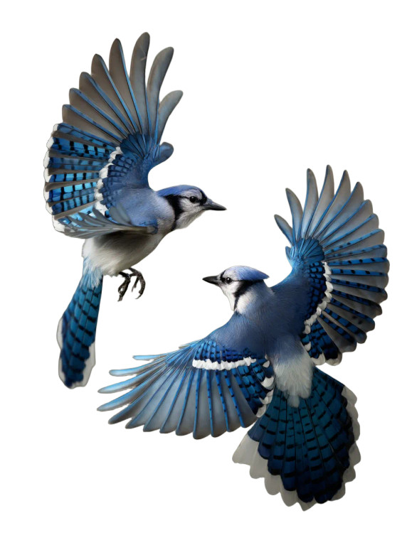 Blue Jays Facing V2 Vinyl Car Decal Sticker – Waterproof & UV-Resistant 8"