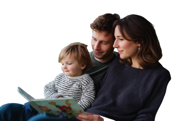 Family On Sofa V3 Vinyl Car Decal Sticker – Waterproof & UV-Resistant 8"