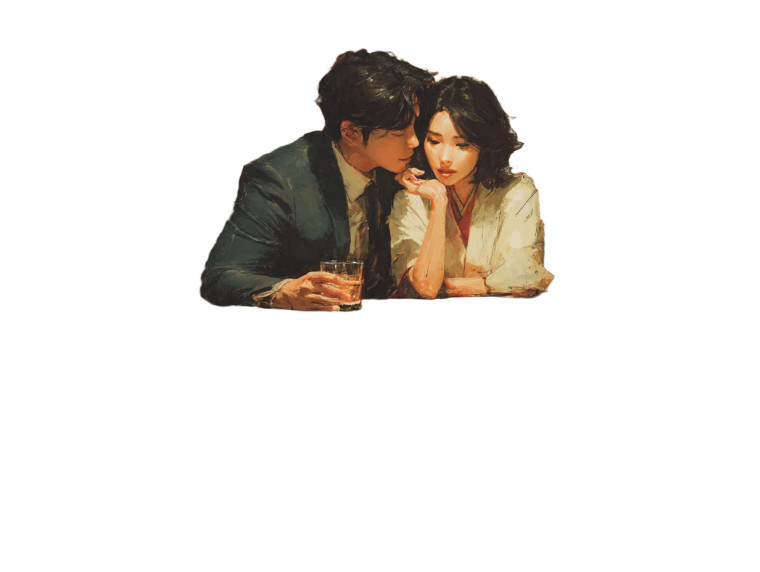 Korean Couple Intimacy Vinyl Car Decal Sticker – Waterproof & UV-Resistant 8"