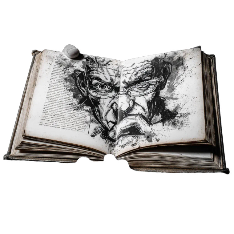 Man Holding Book V2 Vinyl Car Decal Sticker – Waterproof & UV-Resistant 8"