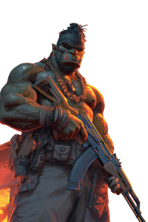 Orc Warlord Vinyl Car Decal Sticker – Waterproof & UV-Resistant 8"