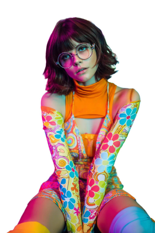 Psychedelic Velma Vinyl Car Decal Sticker – Waterproof & UV-Resistant 8"