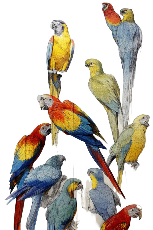 Lear'S Parrots Vinyl Car Decal Sticker – Waterproof & UV-Resistant 8"