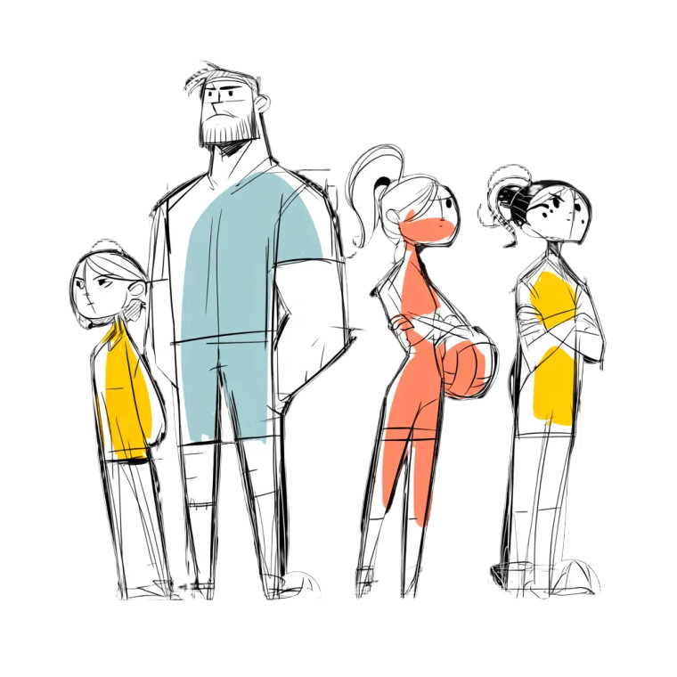 Athletic Quartet Vinyl Car Decal Sticker – Waterproof & UV-Resistant 8"