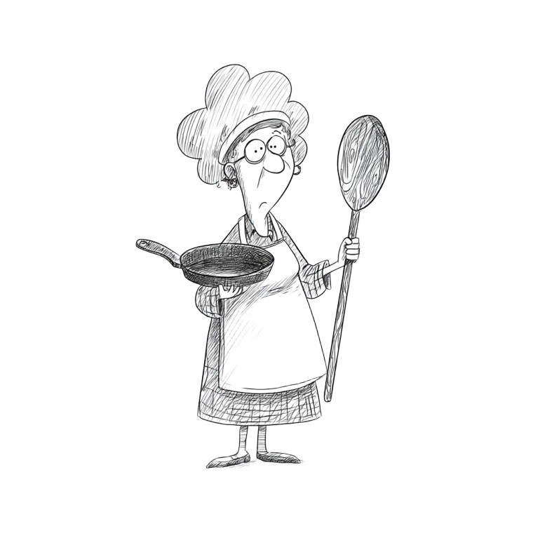 Cartoon Grandma Vinyl Car Decal Sticker – Waterproof & UV-Resistant 8"