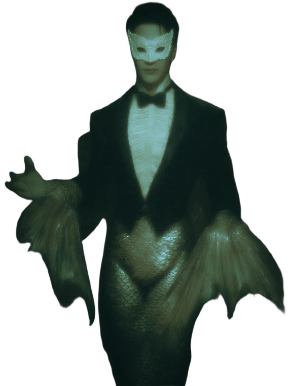 Merman Tuxedo Mask Vinyl Car Decal Sticker – Waterproof & UV-Resistant 8"