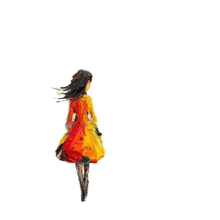 Confident Woman With Poodle Vinyl Car Decal Sticker – Waterproof & UV-Resistant 8"