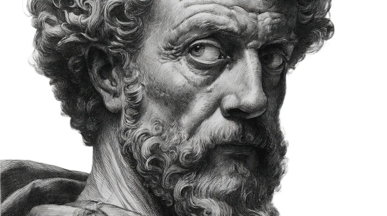 Marcus Aurelius V2 Vinyl Car Decal Sticker – Waterproof & UV-Resistant 8"
