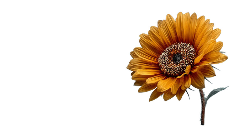 Bright Sunflower Vinyl Car Decal Sticker – Waterproof & UV-Resistant 8"