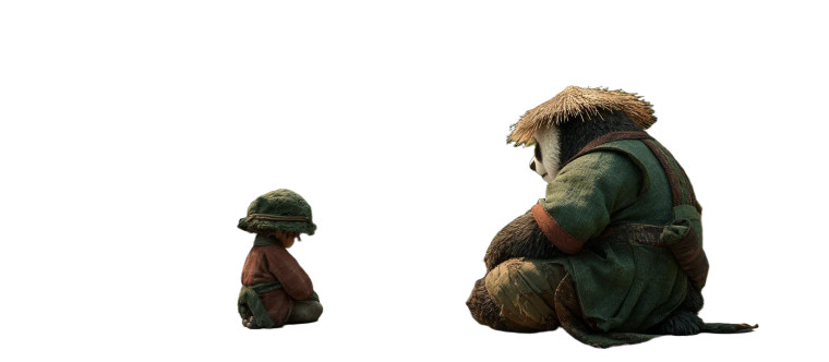 Panda And Monk Vinyl Car Decal Sticker – Waterproof & UV-Resistant 8"