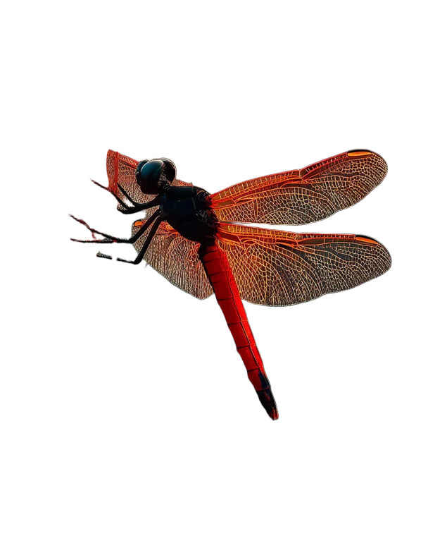 Dragonfly Silhouette Vinyl Car Decal Sticker – Waterproof & UV-Resistant 8"