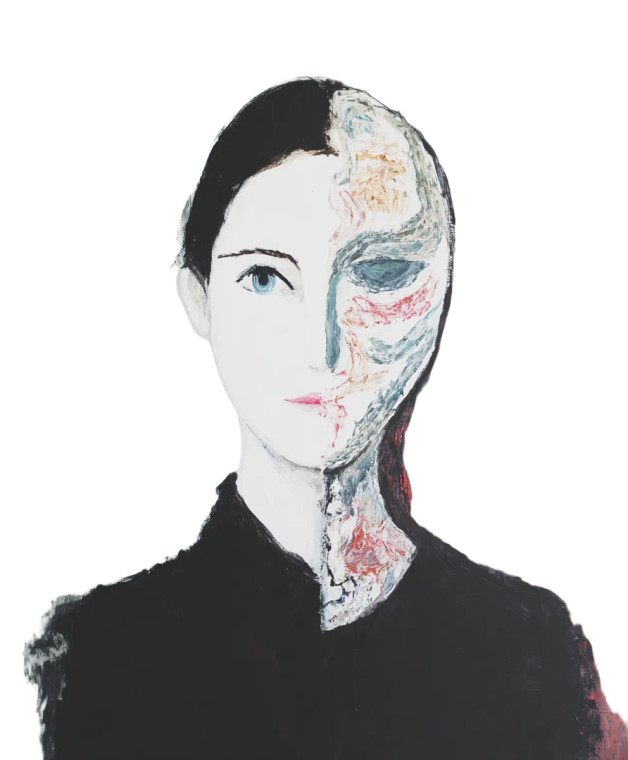 Split Face Woman Vinyl Car Decal Sticker – Waterproof & UV-Resistant 8"