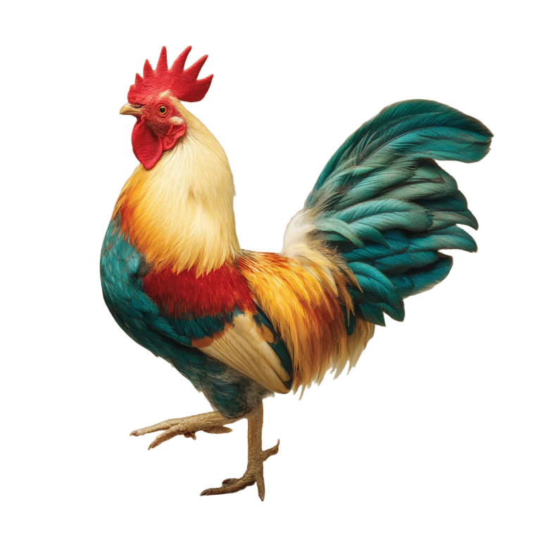 Colorful Dancing Chicken Vinyl Car Decal Sticker – Waterproof & UV-Resistant 8"