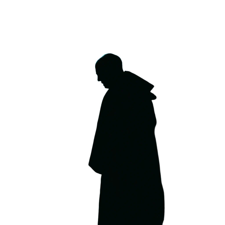 Monk Silhouette Vinyl Car Decal Sticker – Waterproof & UV-Resistant 8"