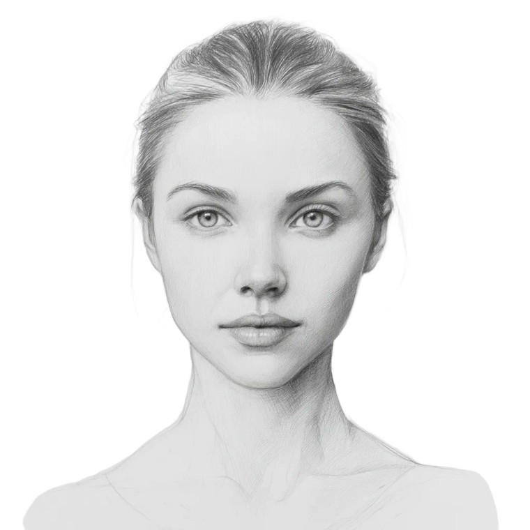 Young Woman Sketch Vinyl Car Decal Sticker – Waterproof & UV-Resistant 8"