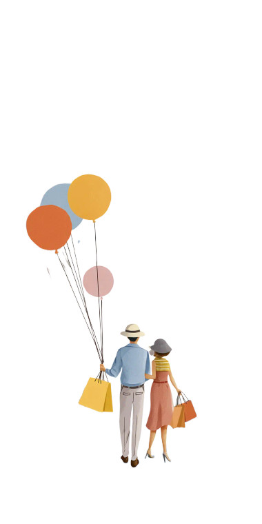 Happy Spring Shoppers Vinyl Car Decal Sticker – Waterproof & UV-Resistant 8"