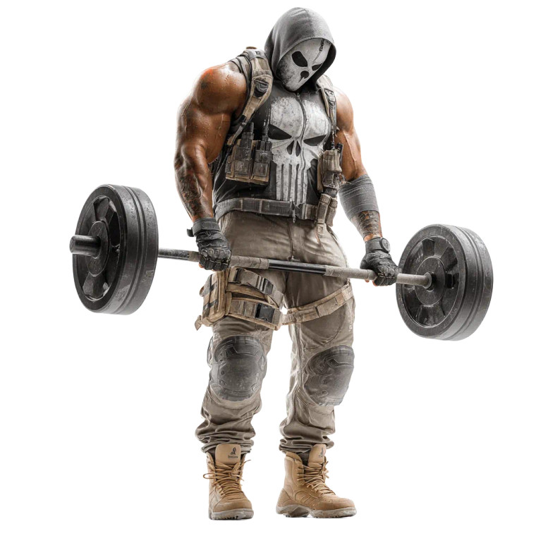 Ghost Bodybuilder Vinyl Car Decal Sticker – Waterproof & UV-Resistant 8"