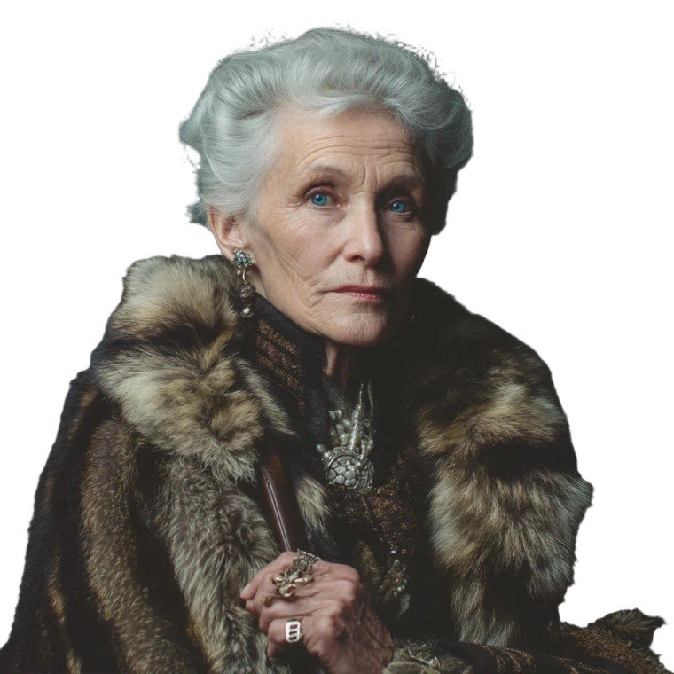 Elegant Elderly Woman V2 Vinyl Car Decal Sticker – Waterproof & UV-Resistant 8"