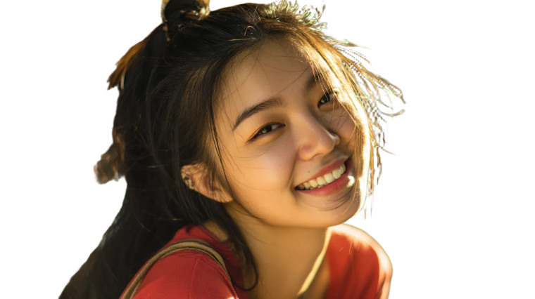 Youthful Chinese Girl Vinyl Car Decal Sticker – Waterproof & UV-Resistant 8"