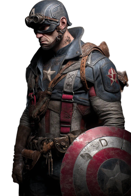 Gothic Captain America Vinyl Car Decal Sticker – Waterproof & UV-Resistant 8"