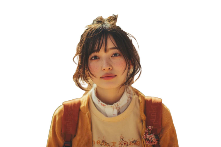 Japanese Student Portrait Vinyl Car Decal Sticker – Waterproof & UV-Resistant 8"