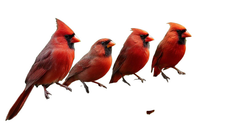 Cardinals On Branch V3 Vinyl Car Decal Sticker – Waterproof & UV-Resistant 8"