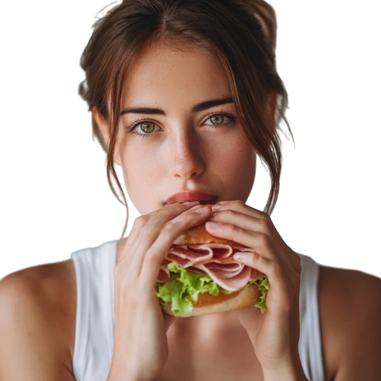 Chilean Woman Eating Vinyl Car Decal Sticker – Waterproof & UV-Resistant 8"