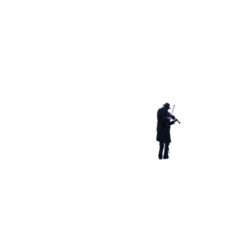 Street Violinist Vinyl Car Decal Sticker – Waterproof & UV-Resistant 8"