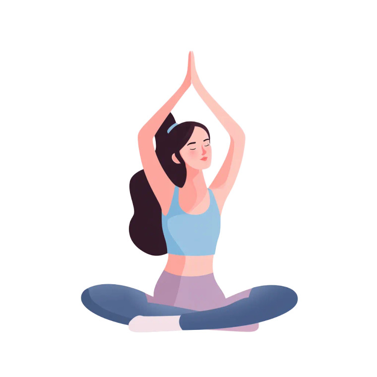 Yoga Woman Illustration V2 Vinyl Car Decal Sticker – Waterproof & UV-Resistant 8"