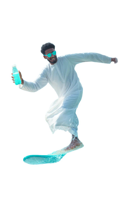 Surfing Arab Man Vinyl Car Decal Sticker – Waterproof & UV-Resistant 8"