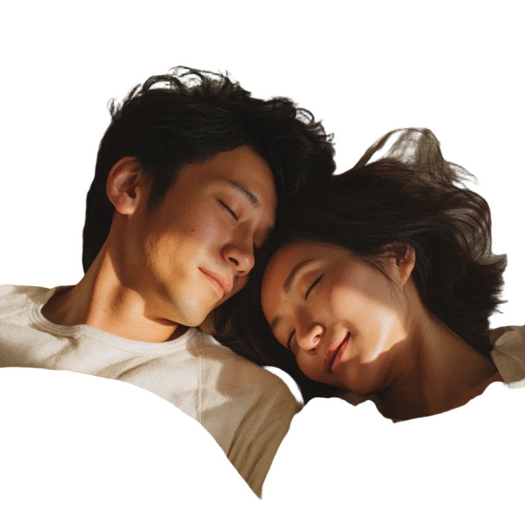 Japanese Couple Morning Vinyl Car Decal Sticker – Waterproof & UV-Resistant 8"